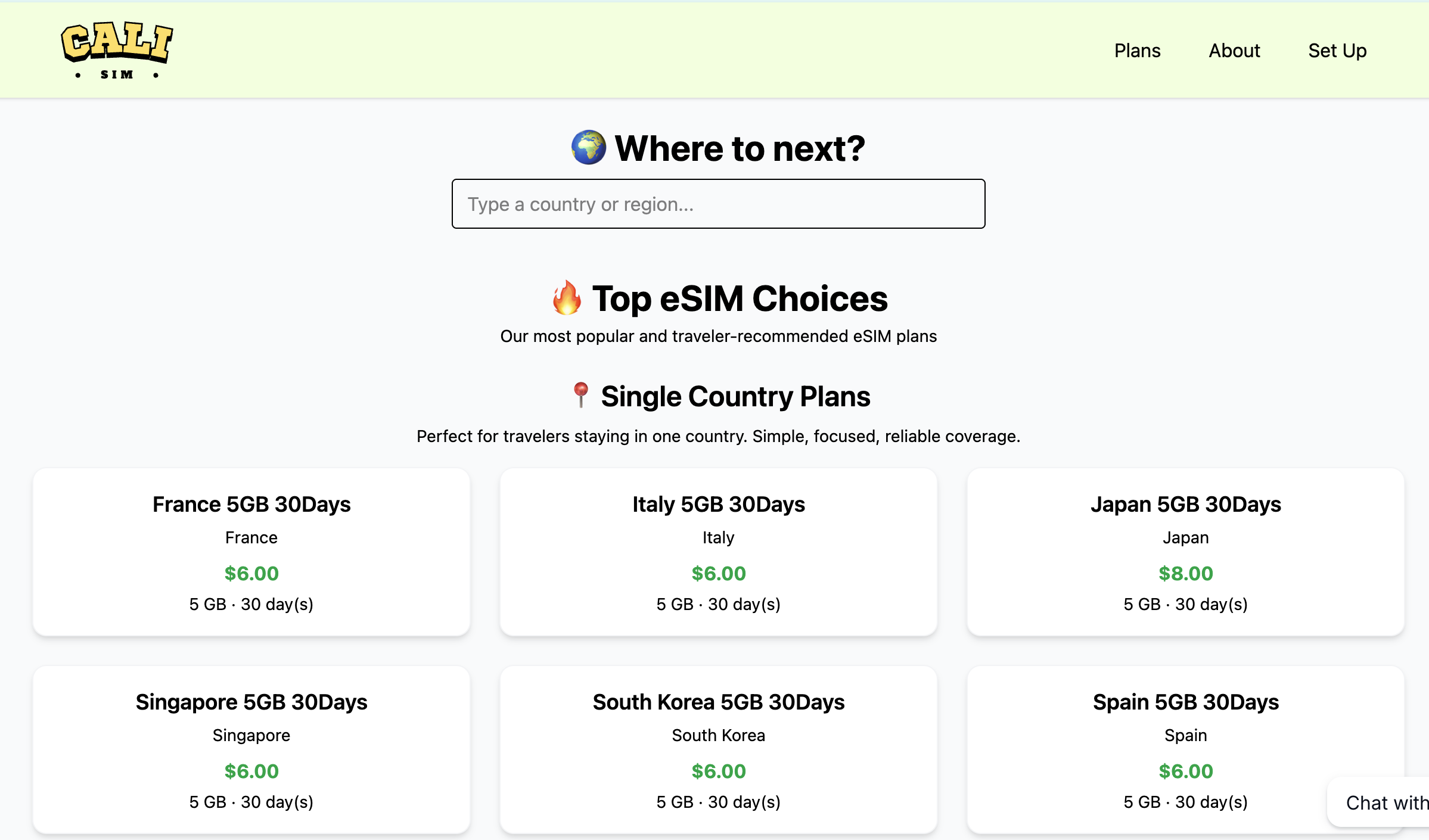 CaliSim Global eSIM Marketplace